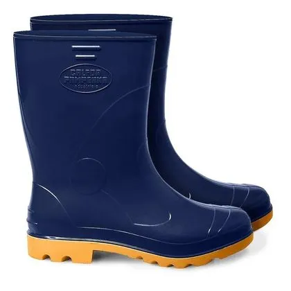 Bota Pvc Curta 25cm Solado Amarelo Calfor Industrial 36 37