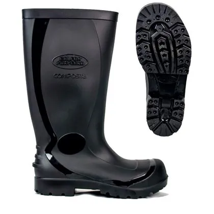 Bota Pvc Longa 34cm B.comp Calfor Composite Preta 45 preto 38