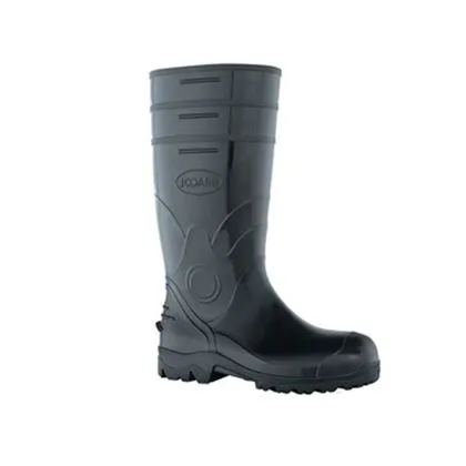 Bota de Pvc Preta Cano Longo Com Biqueira de Aço Fujiwara 37