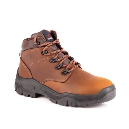 Botina Cad Sem Bico Bid Couro Vaqueta Bracol Horizon Marrom 40123268 34