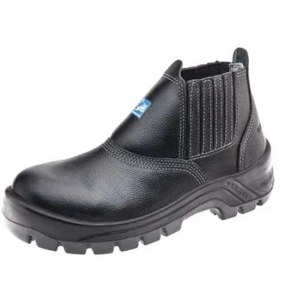 Botina Elástico Biqueira de Composite Antiestatico Couro Vaqueta Marluvas Preta 34