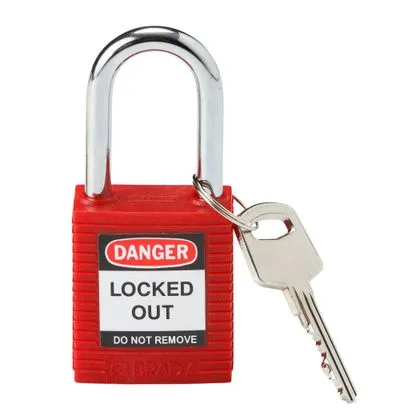 Cadeado Nylon Bloqueio Haste Aco Seg Diferente 3,8cm Brady Vermelho
