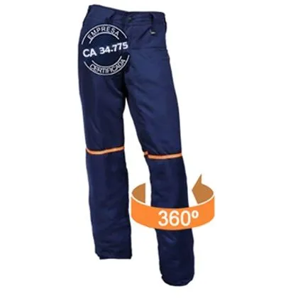 Calca Motosserrista 8 Camadas Tecmater Pro3 Azul Royal 48