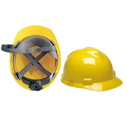 Capacete Frontal Carneira Catraca Jugular Brasil MSA VGard Amarelo