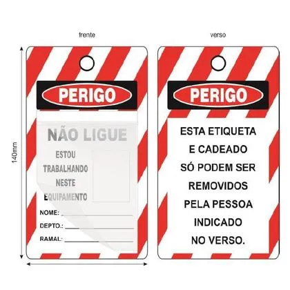 Cartão Bloqueio Perigo Não Ligue com Foto W&N Cartao Bloqueio Perigo Nao Ligue Com Foto W&n