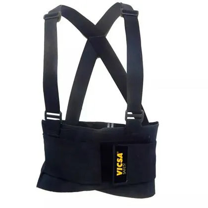 Cinta Ergonômica Com Suspensório Preto Vicsa G