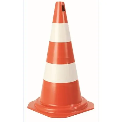 Cone 50cm Rigido Plastcor Laranja e Branco Laranja e Branco