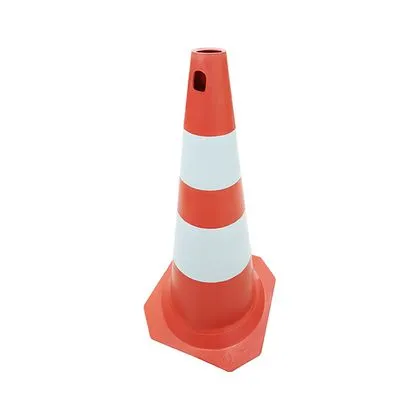 Cone 75cm Rigido Plastcor Laranja e Branco