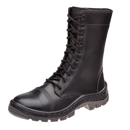 Coturno Militar Cad Sem Bico Bid Couro Vaqueta Marluvas Preto 37