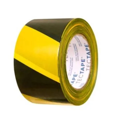 Fita Demarcacao 048mmx30m Preta e AmarelaTectape Preto e Amarelo