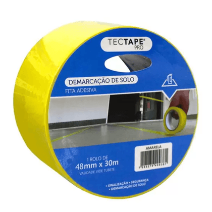 Fita Demarcacao 048mmx30m Tectape Amarelo