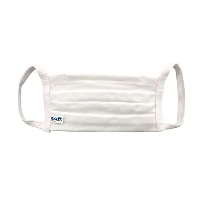 Kit 5 Un. Mascara de Tecido Reutilizável Elastico Soft Branco
