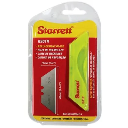 Lâmina Aço 18x60mm Trapézio Estilete Starret S01R Lamina de Aço 0,6 Mm Para Estilete Starret