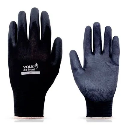 Luva Banho Pu Ventil Nylon Volk Tatil Black P preto G