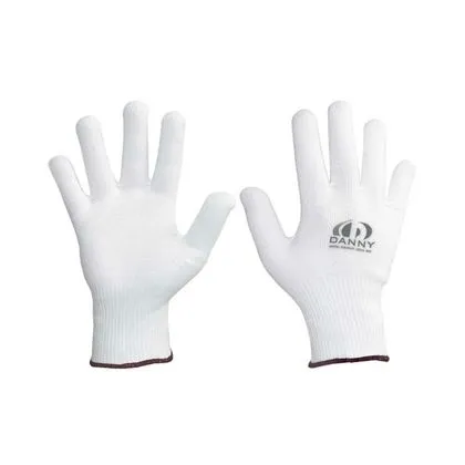Luva Em Nylon Poliflex Cinza Danny G - Branco