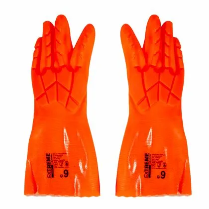 Luva Impacto Nylon Pvc Tpr Danny Extreme Chem Xg laranja G