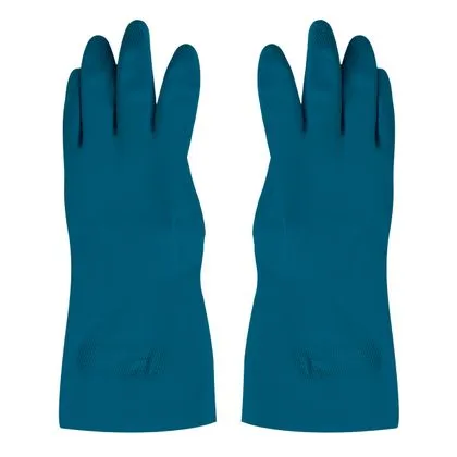 Luva Latex Silver 30cm 0,45mm Danny Silver M azul Claro M