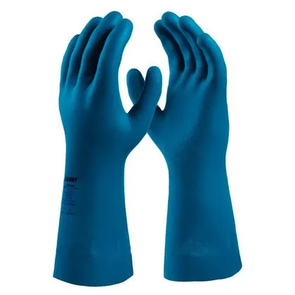 Luva Nitrilica Silver 31cm 0,40mm Danny Nitrisilver Azul Royal G