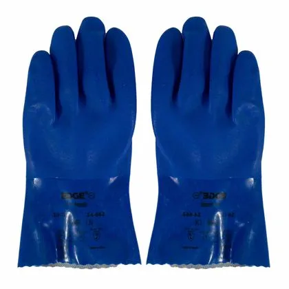 Luva Pvc Forrada Aspera 26cm Ansell Edge Superflex 14-662 10 azul Royal 10