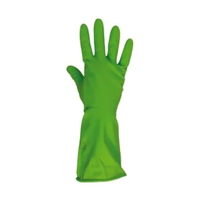 Luva de Látex Com Forro Verde Antiderrapante Sanro G