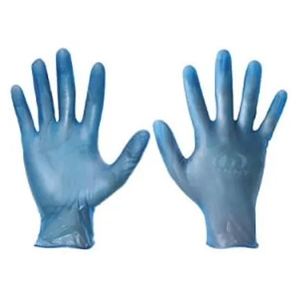 Luva de Vinil Descartável Da31cs Azul Sem Amido Danny G