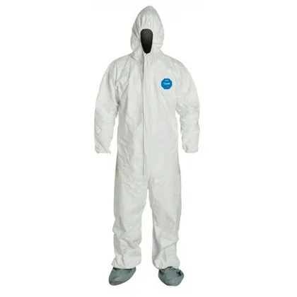 Macacao Quimico Dupont Tyvek 400 Com Botas Ty122s Branco G