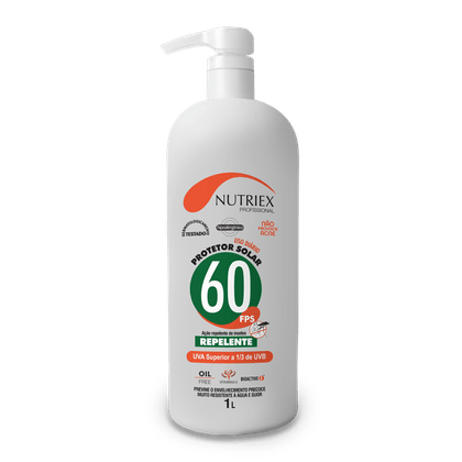 Protetor Solar Repelente Fps 60 Nutriex Dosador 1l