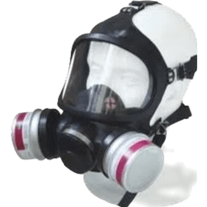 Respirador Facial Borracha Para 2 Cartuchos Com Nosecup Msa Ultratwin M