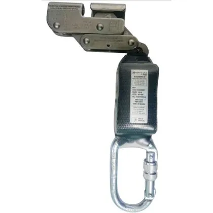 Trava Quedas Deslizante C.aco 8mm Com Abs Mosquetao Carabiner Hercules Hcgi00801