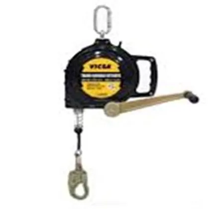 Trava Quedas Retratil Com Guincho Cabo Aco 30m Conector Aco 20mm Vicas Victrip 3