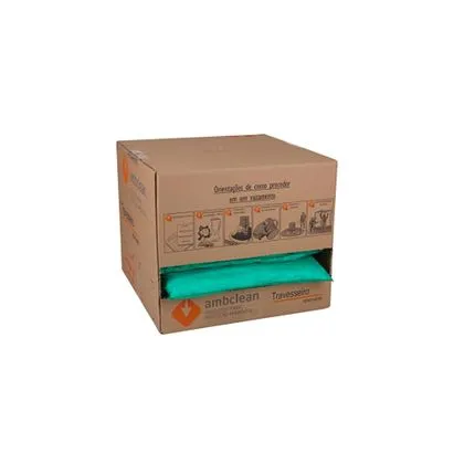 Travesseiro Absorvente Verde Vazamento Agressivo 23x23x5cm 27L Ambclean Travesseiro Absorvente Para Líquidos Agressivos - 0,23m Suatrans