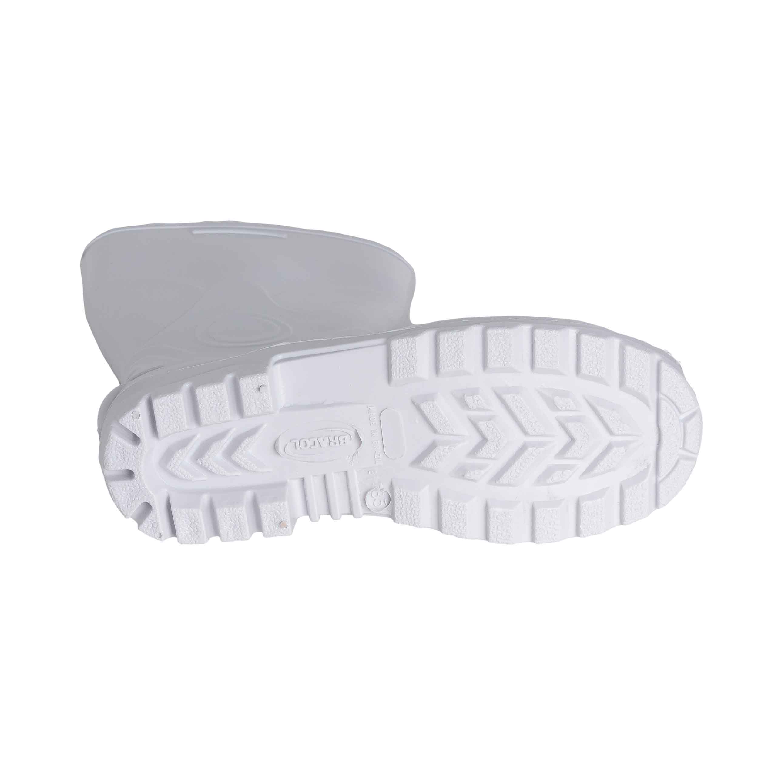 Bota Pvc Curta 26cm B.aco Bracol Acqualev 85bpc200 - Branco, 35