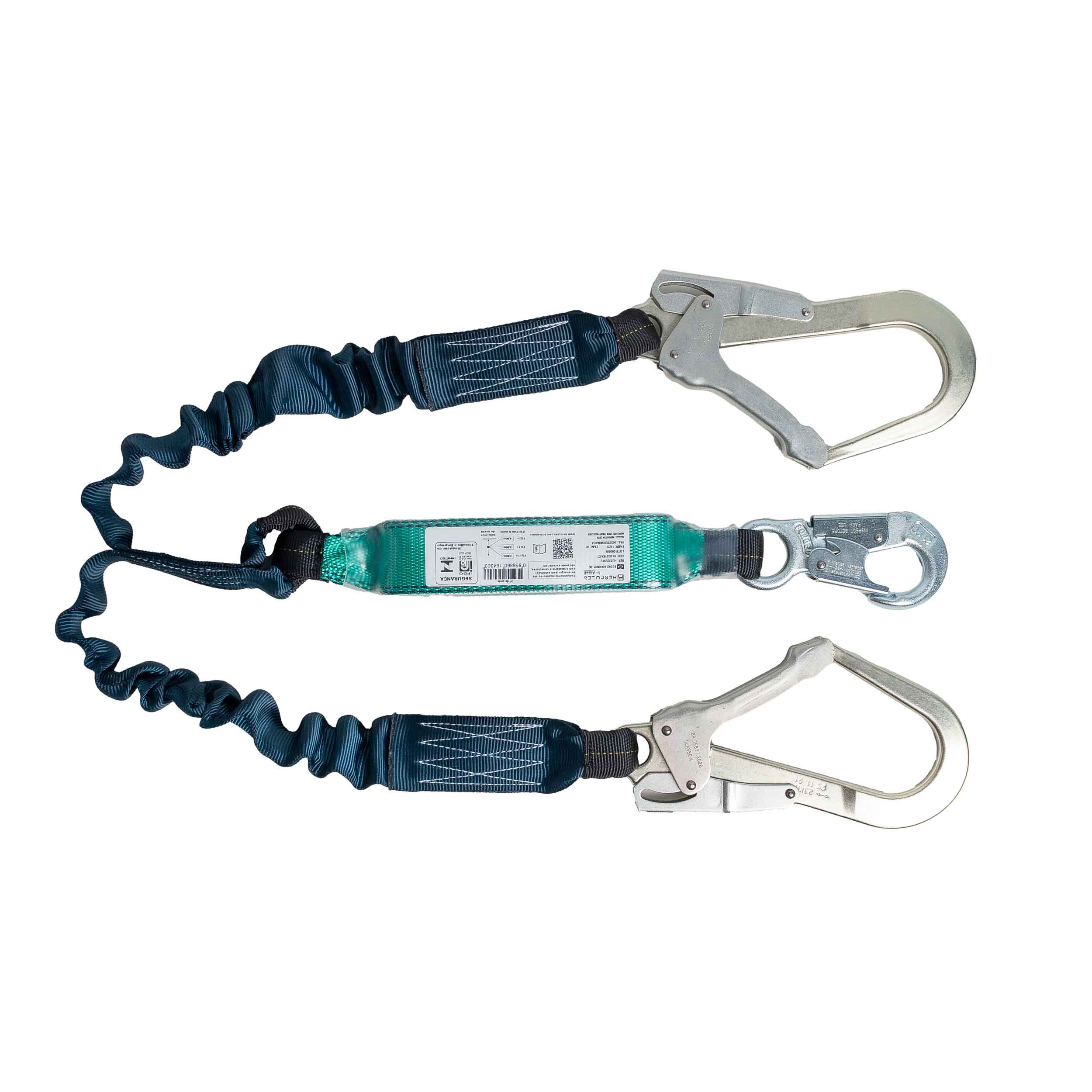 Talabarte Y Fita Com Elástico 1,3m com ABS Abertura 53mm Hercules HL032YECT Talabarte Em Y Com Absorvedor de Energia Hercules - Imagem 2