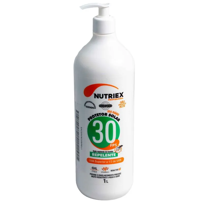 Protetor Solar Repelente Fps 30 Nutriex Dosador 1l