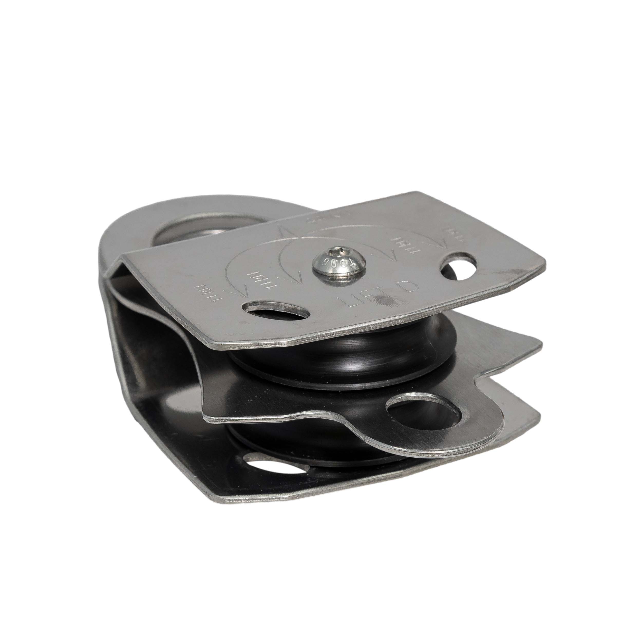 Polia Dupla Aco Inox Corda 13mm 44kn Ultrasafe Lift d Usp400870100 - Imagem 4