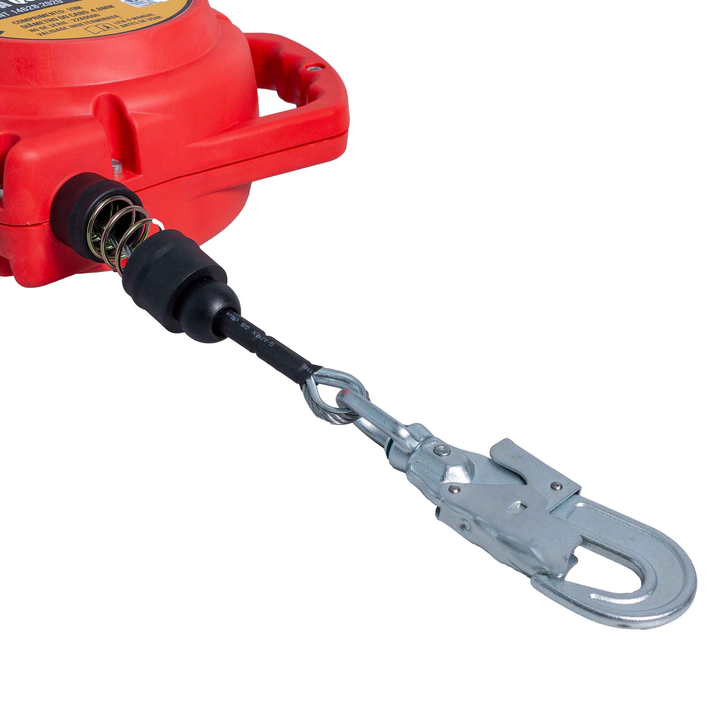 Trava Quedas Retratil Cabo Aco 10m Conector Aco 18mm Vicsa Check Epi - Imagem 3