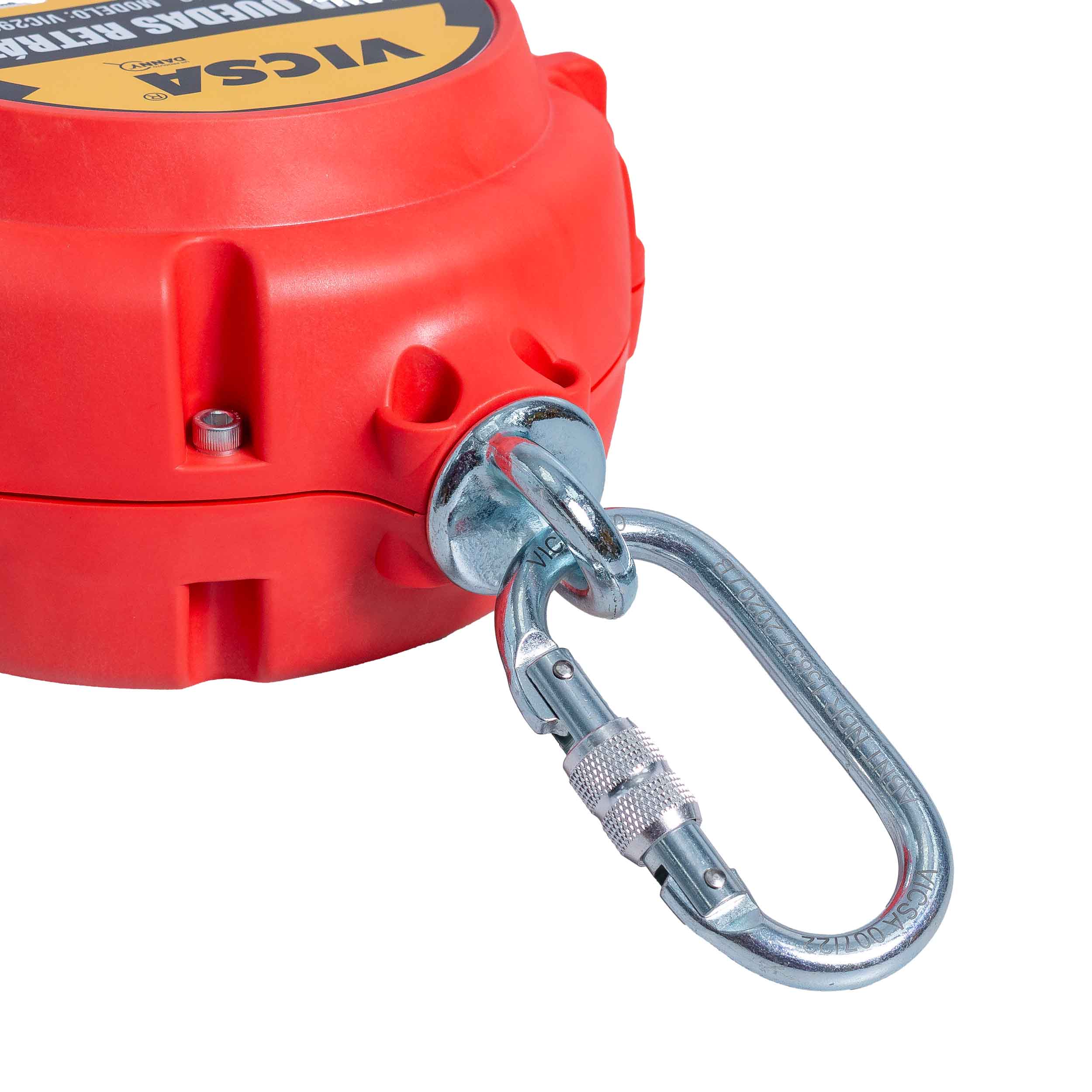 Trava Quedas Retratil Cabo Aco 10m Conector Aco 18mm Vicsa Check Epi - Imagem 2