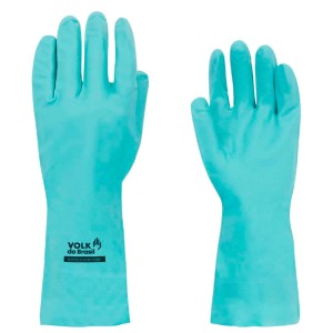 LUVA NITRILICA FLOCADA 33CM 0,38MM VOLK