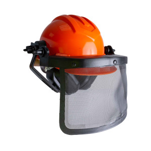 CAPACETE COM PROT FACIAL E KIT ABAFADOR 12DB LEDAN MOTOSSERRISTA