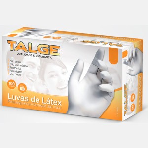 LUVA DESC LATEX COM PO 0,10MM TALGE